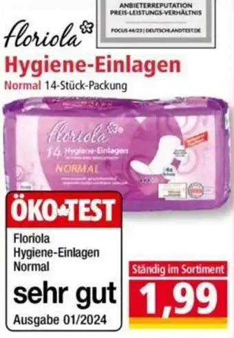 Norma Floriola Hygiene-Einlagen 14 Stück Packung Angebot