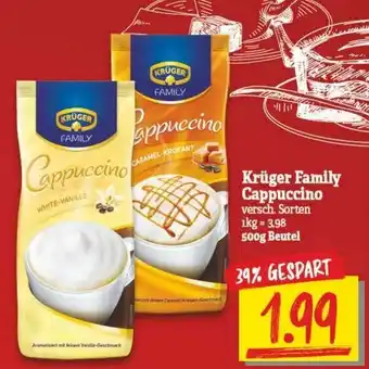 NP Discount Krüger Family Cappuccino 500g Beutel Angebot