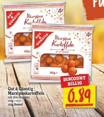 NP Discount Gut & Günstig Marzipankartoffeln 125g Beutel Angebot