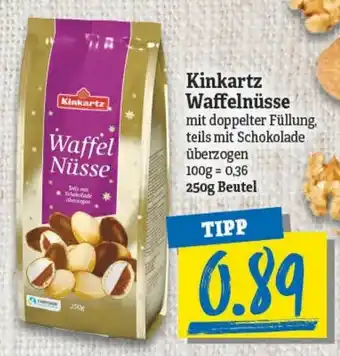 NP Discount Kinkartz Waffelnüsse 250g Beutel Angebot