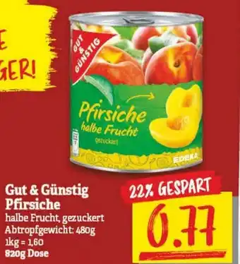 NP Discount Gut & Günstig Pfirsiche 820g Angebot