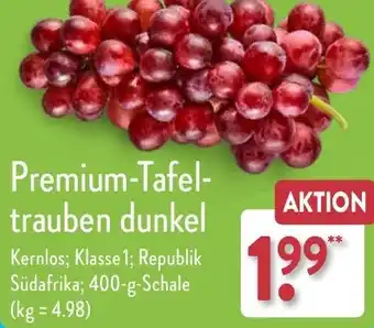 Aldi Nord Premium-Tafeltrauben dunkel 400 g Schale Angebot