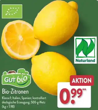 Aldi Nord GUT bio Bio-Zitronen 500 g Netz Angebot