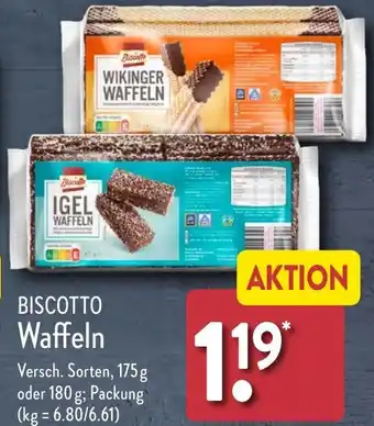 Aldi Nord BISCOTTO Waffeln 175 g oder 180 g Angebot