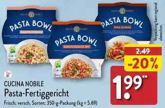 Aldi Nord CUCINA NOBILE Pasta-Fertiggericht 350 g Packung Angebot