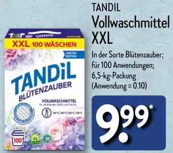 Aldi Nord TANDIL Vollwaschmittel XXL 6,5 kg Packung Angebot