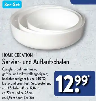 Aldi Nord HOME CREATION Servier und Auflaufschalen Angebot