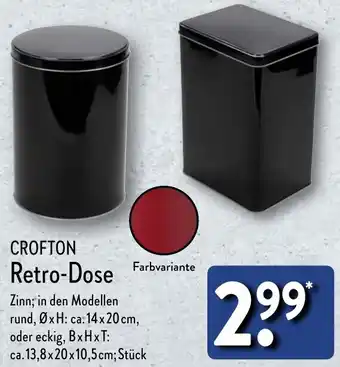 Aldi Nord CROFTON Retro-Dose Angebot