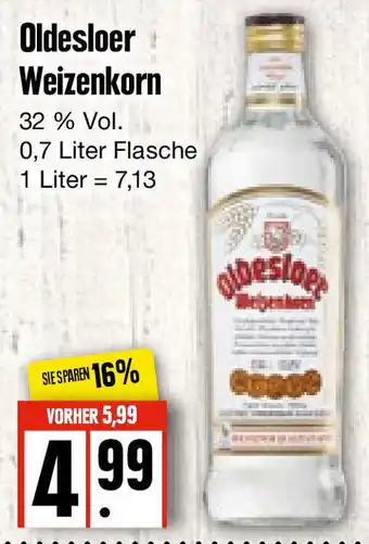 Edeka Frischemarkt Oldesloer Weizenkorn 0,7L Angebot