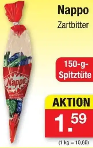 Zimmermann Nappo Zartbitter 150 g Spitztüte Angebot