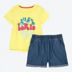 NKD Mädchen-Set mit Jeans-Shorts, 2-teilig Angebot