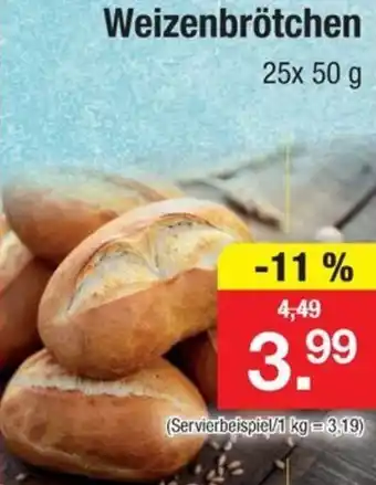 Zimmermann Weizenbrötchen 25x50 g Angebot