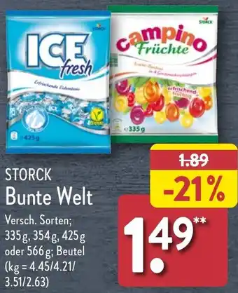 Aldi Nord STORCK Bunte Welt 335 g, 354g, 425g oder 566 g Angebot