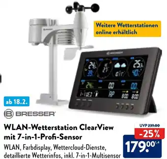 Aldi Nord BRESSER WLAN-Wetterstation ClearView mit 7-in-1-Profi-Sensor Angebot