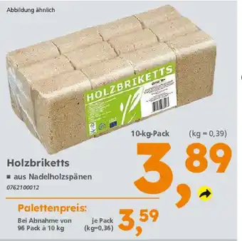 Globus Baumarkt Holzbriketts 10-kg-Pack Angebot