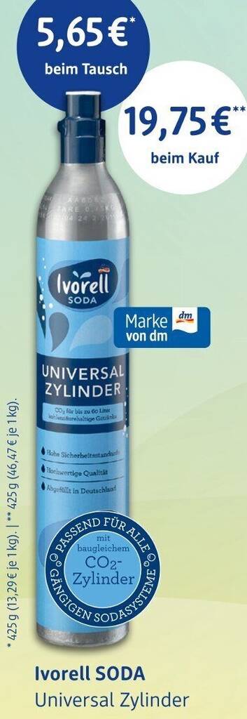 Ivorell SODA Universal Zylinder Angebot bei dm drogerie