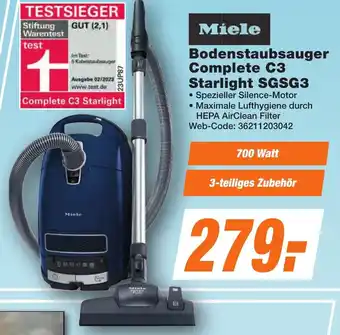 K+B Expert Miele Bodenstaubsauger Complete C3 Starlight SGSG3 Angebot