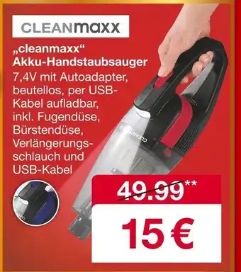 Woolworth CLEANmaxx Akku-Handstaubsauger Angebot