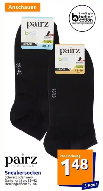 Action pairz Sneakersocken 3 Paar Angebot