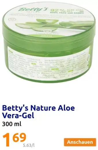 Action Betty's Nature Aloe Vera-Gel 300 ml Angebot