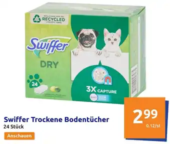 Action Swiffer Trockene Bodentücher 24 Stück Angebot