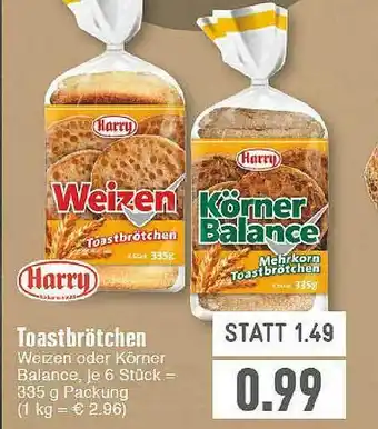 E-Center Harry Toastbrötchen Angebot