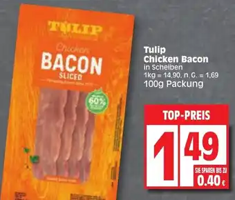 Edeka Tulip Chicken Bacon 100 g Packung Angebot