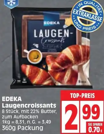 Edeka EDEKA Laugencroissants 360 g Packung Angebot