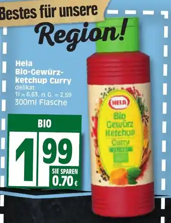 Edeka Hela Bio-Gewürzketchup Curry 300 ml Flasche Angebot