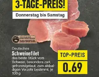 E-Center Deutsches Schweinfilet Angebot