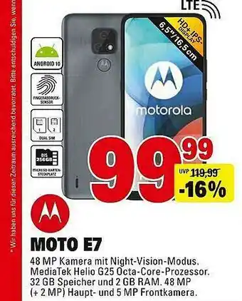 E-Center Motorola Moto E7 Angebot