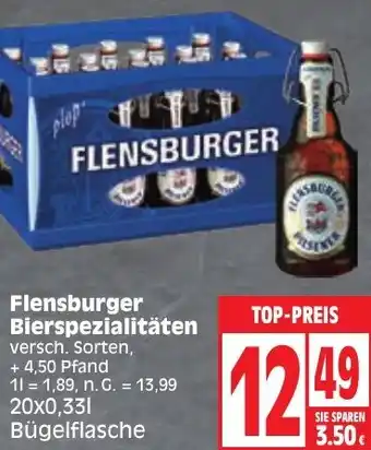 Edeka Flensburger Bierspezialitäten 20x0,33 L Angebot