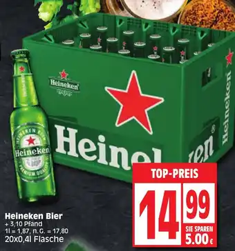 Edeka Heineken Bier 20x0,4 L Flasche Angebot