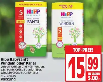 Edeka Hipp Babysanft Windeln oder Pants Angebot