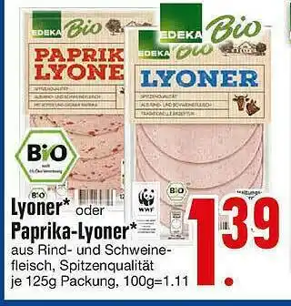 Edeka Lyoner Oder Paprika-lyoner Angebot