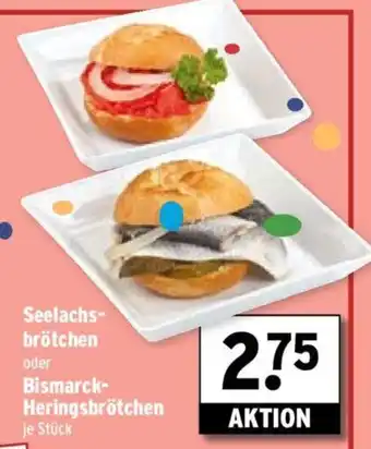 Wasgau Seelachsbrötchen oder Bismarck-Heringsbrötchen je Stück Angebot