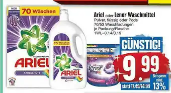 Edeka Ariel Oder Lenor Waschmittel Angebot