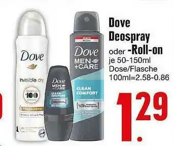 Edeka Dove Deospray Oder Roll-on Angebot