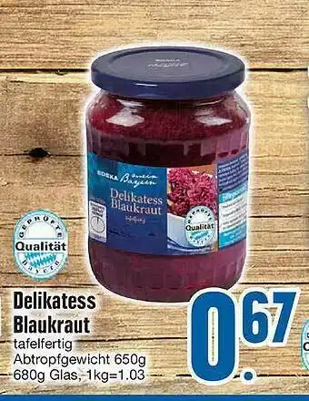 Edeka Delikatess Blaukraut Angebot