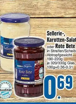 Edeka Sellerie, Karotten-salat Oder Rote Bete Angebot