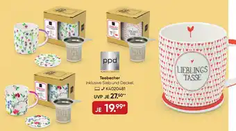 Galeria ppd Teebecher Inklusive Sieb und Deckel. Angebot