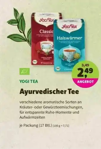 Denns BioMarkt Yogi Tea Ayrvedischer Tee Angebot