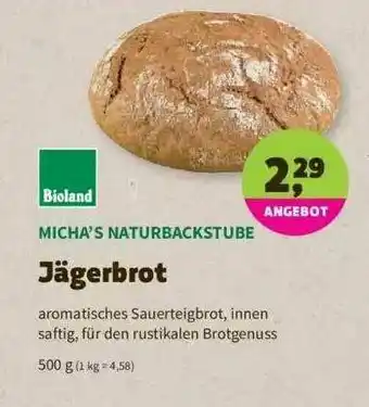 Denns BioMarkt Micha's Naturbackstube Jägerbrot Angebot