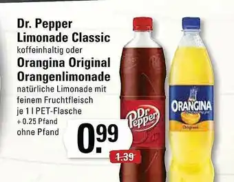 Edeka Dr. Pepper Limonade Classic Oder Orangina Original Orangenlimonade Angebot