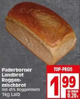 Elli Markt Paderborner Landbrot Roggenmischbrot 1 kg Laib Angebot