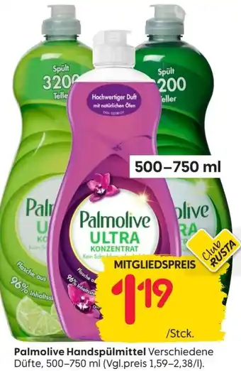 Rusta Palmolive Handspülmittel 500-750 ml Angebot