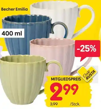 Rusta Becher Emilia 400 ml Angebot