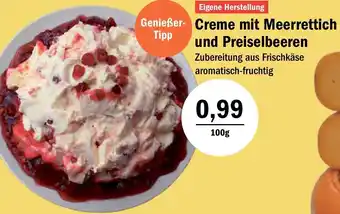 Aktiv Irma Creme mit Meerrettich und Preiselbeeren 100 g Angebot