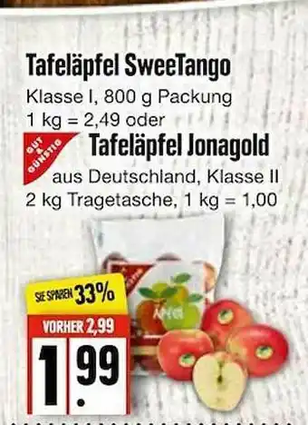 Edeka Frischemarkt Tafeläpfel Sweetango, Tafeläpfel Jonagold Angebot