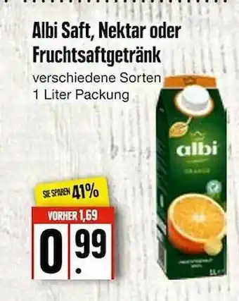 Edeka Frischemarkt Albi Saft, Nektar Oder Fruchtsaftgetränk Angebot